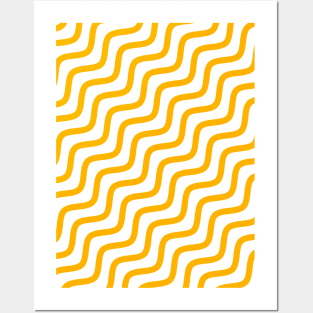 Yellow curve Posters and Art